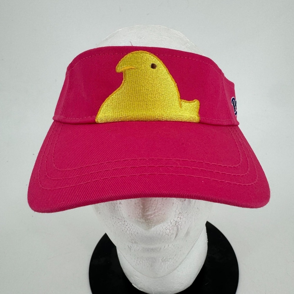 Peeps Easter Candy Visor WOMENS Pink Yellow Chick Holiday Strapback Hat Cap